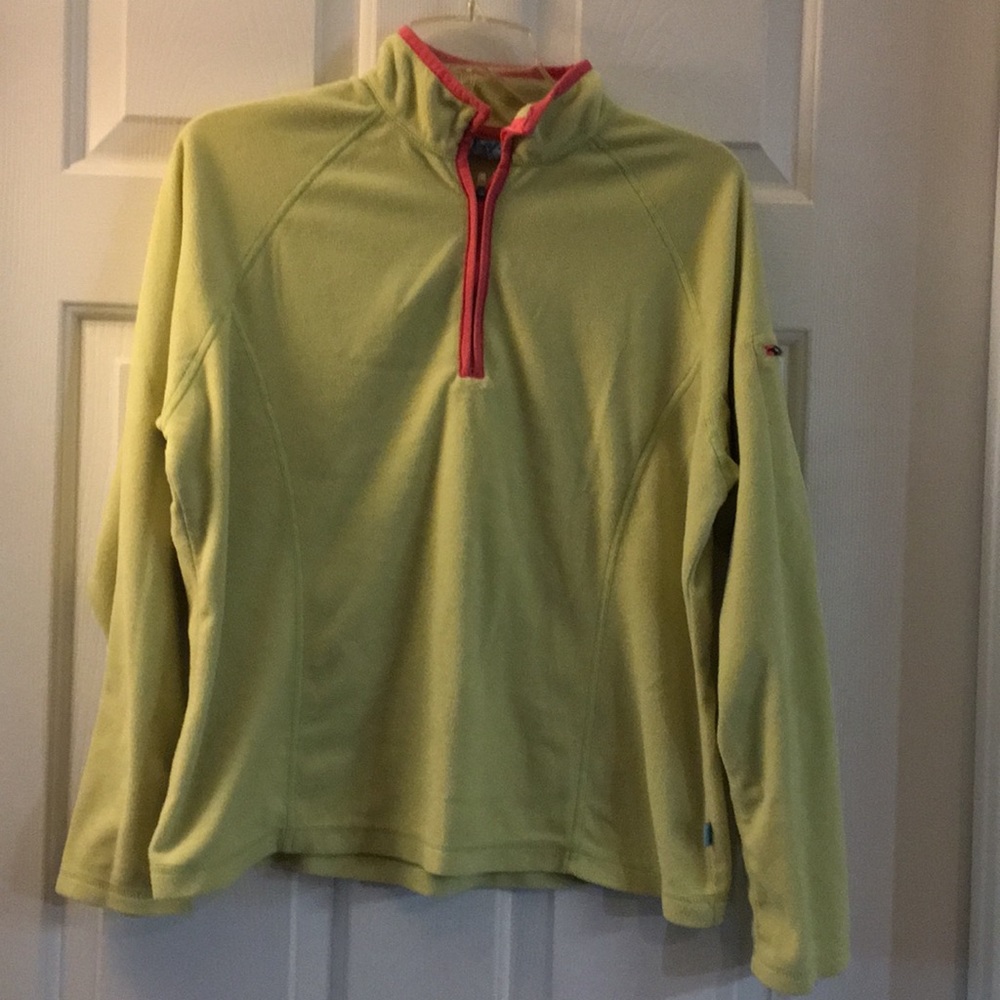 Lime greenish/yellowish lightweight fleece top